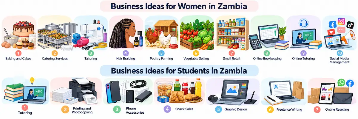 Business Ideas in Zambia for Women and Students