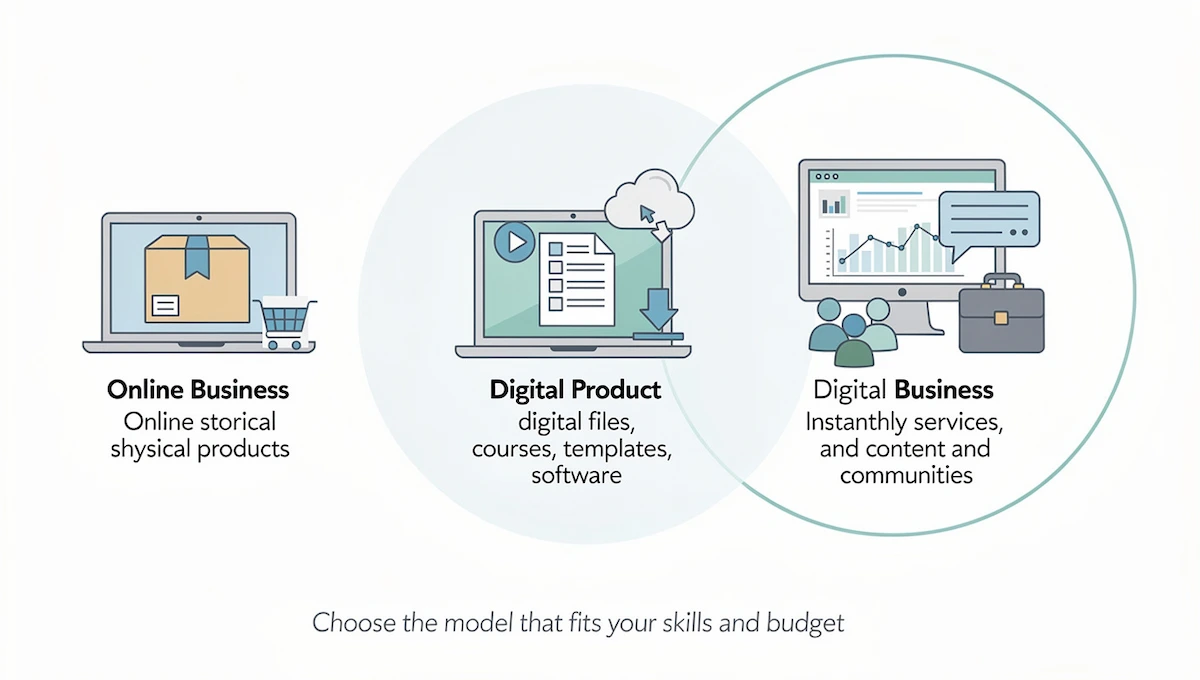 Digital Business vs Online Business vs Digital Product Business