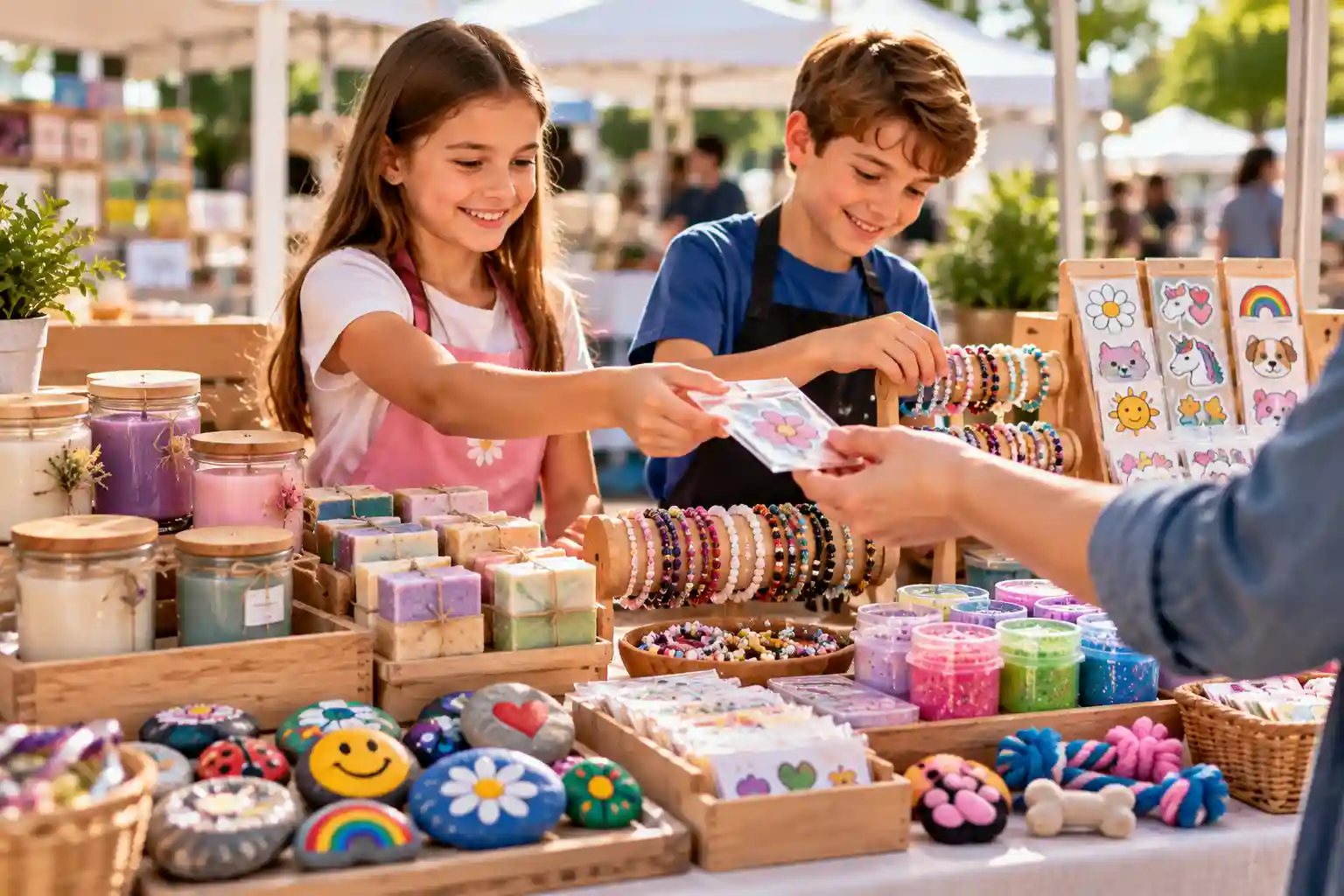 Handmade crafts and stickers kids