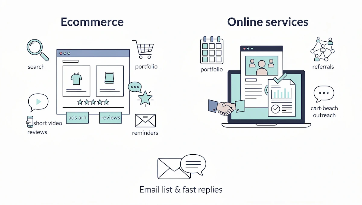 How Marketing Differs Online Business vs Ecommerce