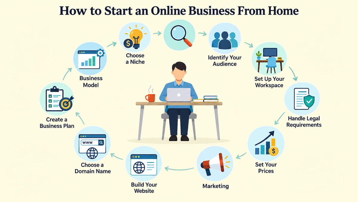 How To Start an Online Business From Home Step by Step