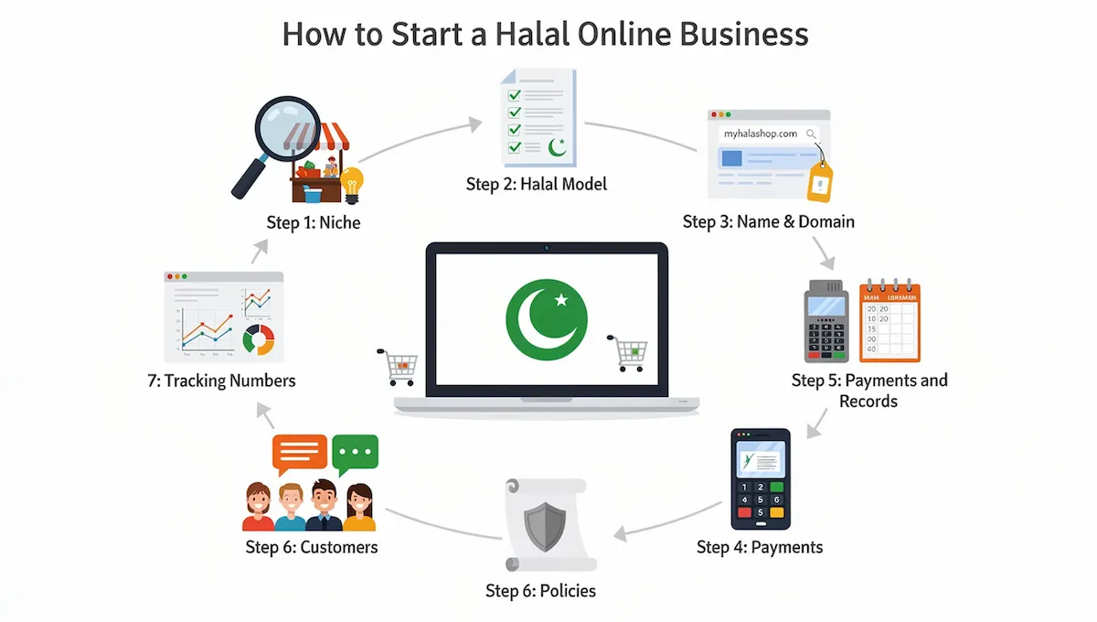 How to start a halal online business step by step