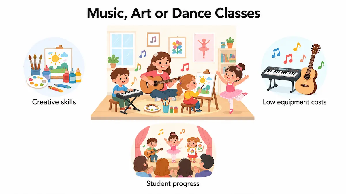Music, Art or Dance Classes