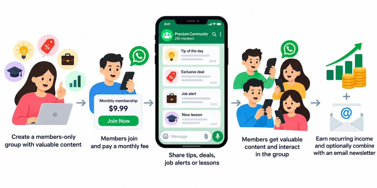 Paid WhatsApp groups and communities