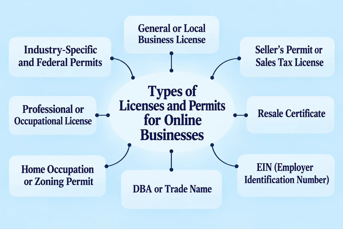 Types of Licenses and Permits for Online Businesses