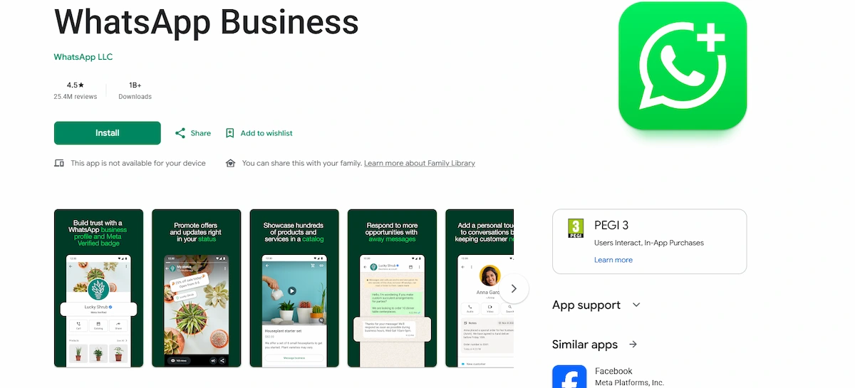 WhatsApp Business app